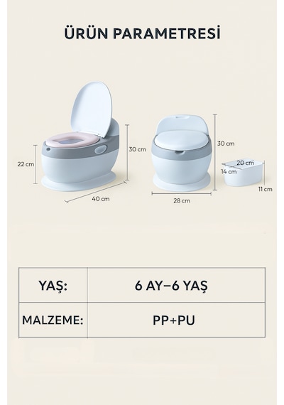 Npol Sifon Sesli Klozet Lazımlık Tuvalet Eğitimine Yardımcı Beyaz