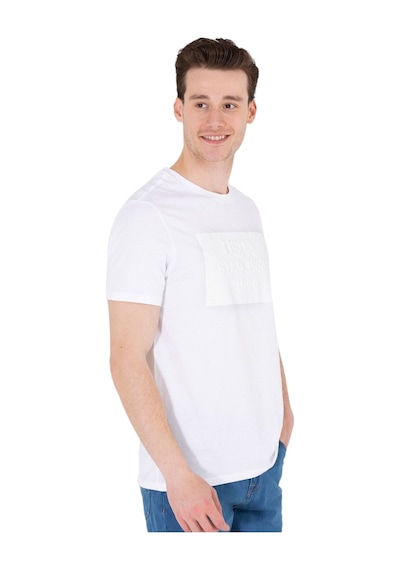 U.S. Polo Assn. Bisiklet Yaka Erkek T-shirt Beyaz