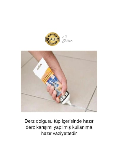 Pratik Gümüş Silver Simli Hazır Derz Fayans Seramik Boşluk Anında Kapatıcı Yer Cephe Yenileyici