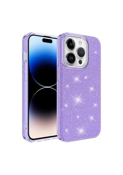 Apple Uyumlu iPhone 14 Pro Kılıf Zore Shining Simli Silikon Kılıf