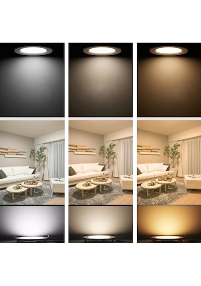 Cata 18 Watt Panel Led Armatür Sıva Altı Yuvarlak CT 5169 Ilık Beyaz 4000K Beyaz