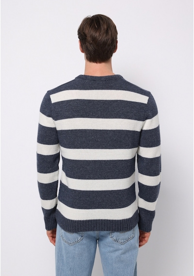 Colin's Colins Regular Fit Yuvarlak Yaka Jakarlı Erkek Lacivert Kazak Cl1077287 Q1.v2 Nav Lacivert