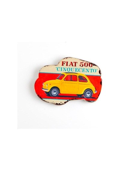 Buzdolabı Magneti Fiat 500 Klasik Otomobil