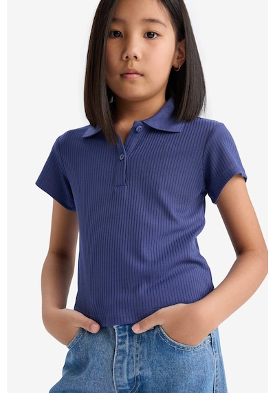 DeFacto Kız Çocuk Slim Fit Dar Kesim Polo Yaka Basic Düz Fitilli Kaşkorse Kısa Kollu Tişört Z7794A625SMPR498 DeFacto Kız Çocuk Slim Fit Dar Kesim Polo Yaka Basic Düz Fitilli Kaşkorse Kısa Kollu Tişört Z7794A625SMPR498