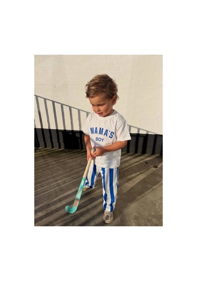 Poala Kids Mama S Boy Müslin Pantolonlu Takım Mavi