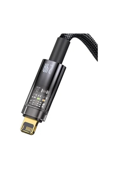 Şeffaf Uçlu İphone 45w Usb Hızlı Ve Dayanıklı Şarj Ve Data Işıklı Örgü Kablo 1 Metre Diğer