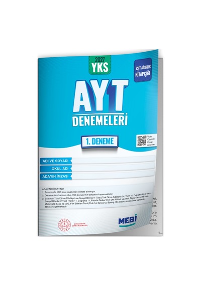 2027 Yks-ayt Eşit Ağırlık Mebi Online Türkiye Geneli 1. Deneme Büyük Boy Renkli Baskı Ücreti