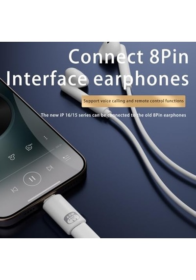 Usb-c To Lightning 8pin Adaptör, Kulaklık Uyumlu 45w Hızlı Şarj, Ses + Şarj Destekli, Usb 2.0 Veri Transferi Otgto