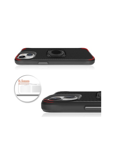 Ardemix Apple Uyumlu iPhone 13 Timo Kılıf-siyah Siyah