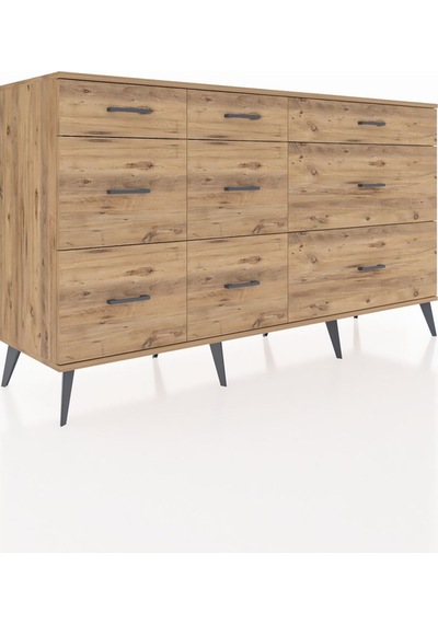 Kronos Konsol 9 Çekmeceli 176x59x99 Çam-çam Çam-çam