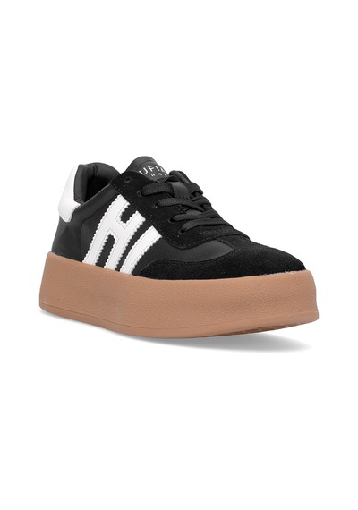 Lufian 121230050 Mira Kadın Hakiki Deri Klasik Sneaker Siyah Siyah