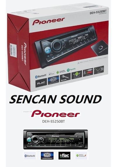 Pioneer - Deh-s5250bt Usb Bluetoooth Oto Teyp - Sencan Sound