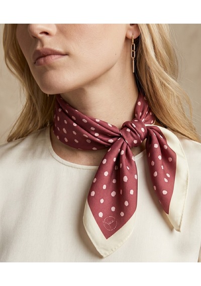 Perle Desen 70 70cm Bandana/fular Bordo
