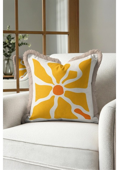 Modern Soyut Çiçek Desenli Saçaklı Yastık Kılıfı-sanatsal Floral Bohem Vizon Püsküllü Kırlent Kılıfı Yalın Düş Saten Modern Soyut Çiçek Desenli Saçaklı Yastık Kılıfı-sanatsal Floral Bohem Vizon Püsküllü Kırlent Kılıfı Yalın Düş Saten