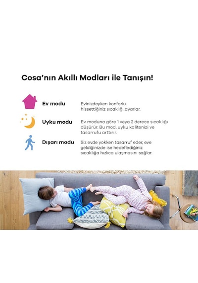 Cosa Akıllı Oda Termostatı Kablosuz Kombi Kontrolü V5
