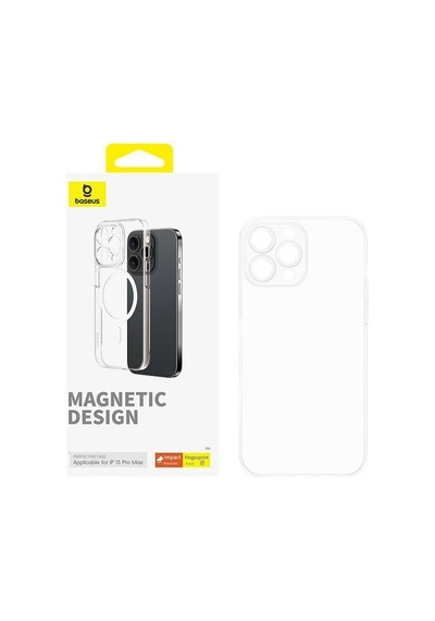 Baseus Apple Uyumlu iPhone 15 Pro Max Os-lucent Magsafe Telefon Kılıfı Şeffaf