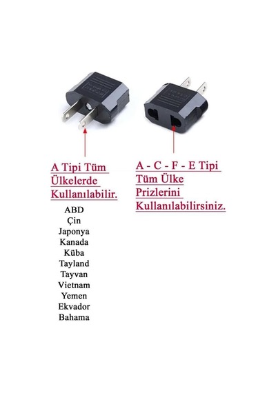 Amerikan - Türk Çevirici Adaptör