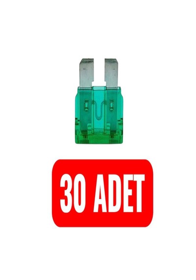 Sigorta Bıçak 30 Amper 30 Adet Yeşil