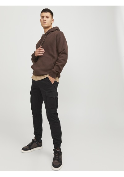 Jack & Jones Erkek Yandan Cepli Kargo Pantolon - Paul Flake - 12139912 Black Siyah