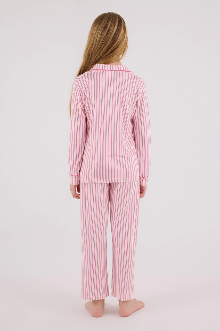 U.s. Polo Assn Kız Çocuk Gömlek Pijama Açık Fuşya-2069 Fuşya