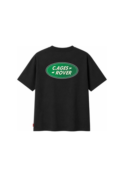 Hzr Wear Erkek Grafik Baskılı Bisiklet Yaka %100 Pamuk Tişört Orta Kalın Unisex Tişört Siyah