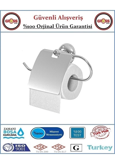 Tuvalet Kağıtlığı Paslanmaz Nikel - Kapaklı