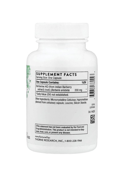Thorne, Berberin, 200 Mg, 60 Kapsül