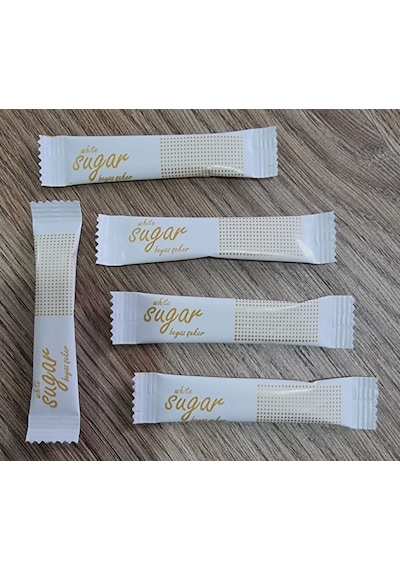 Self Stick Şeker Altın Yaldız Sugar Logolu Net:3 Kg. 3 Gr.e X 1000 Ad.e Tekli