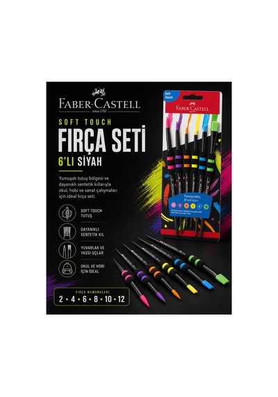Faber Castell Soft Touch Fırça Seti 6'lı 5600481622000