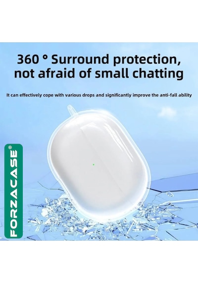 Forzacase Huawei Freebuds Pro 5 İle Uyumlu Şeffaf Anahtar Askılıklı Bluetooth Kulaklık Kılıfı - Fc927