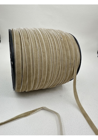 Paşateks- 1 Cm Düz Kadife-5 Metre -er.yeşil