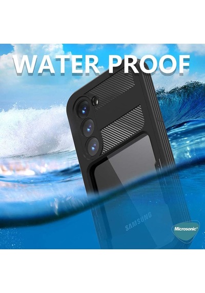 Samsung Galaxy S23 Plus İçin Kılıf Waterproof 360 Full Body Protective Siyah Galaxy S23 Plus İle Uyumlu Kılıf - Siyah