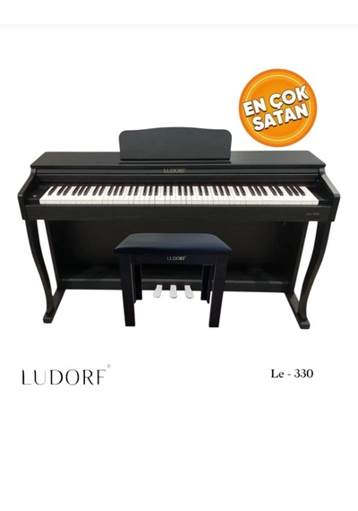 Ludorf Le 330 Siyah Profesyonel Dijital Piyano 88 Tuşlu Tuş Hassasiyetli +tabure / Kulaklık