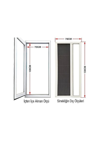 Akordeon Pileli Pilise Kapı Sineklik Altın Meşe, 90x210 Cm. Istenilen Ölçüde