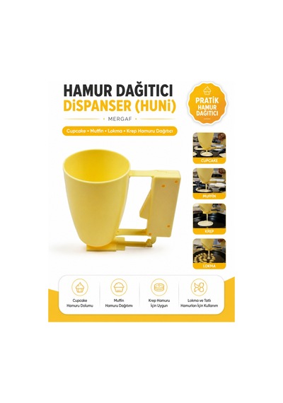 Cupcake Muffin Lokma Krep Hamuru Dağıtıcı