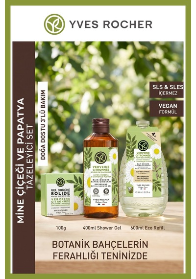 Mine Çiçeği Papatya Duş Bakım Seti Refill 600 Ml + Duş Jeli 400 Ml + Katı 100 G Vegan Diğer