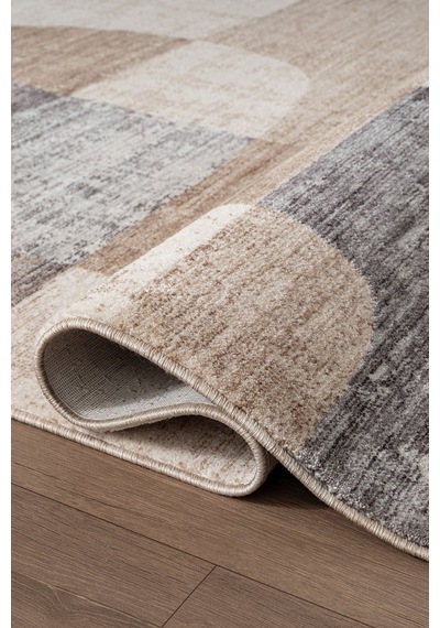 Focus Fo006a Bej Gri Modern Salon Koridor Yatak Ve Oturma Odası Halısı-1769