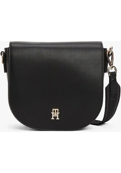 Tommy Hilfiger Th Logotape Saddle Bag Siyah
