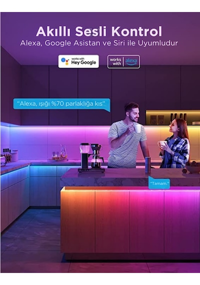 Govee Rgbıc Basic Wi-fi + Bluetooth Led Şerit Işık 10m
