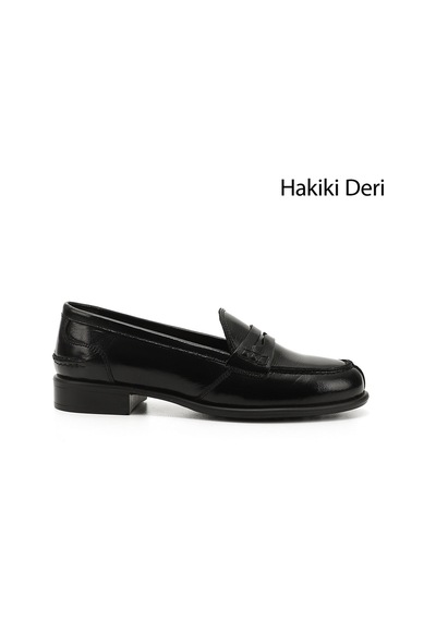 Gönderi(R) Gönderi R Kadın Siyah Rugan Hakiki Deri Loafer Ayakkabı Gdza61324138 Siyah