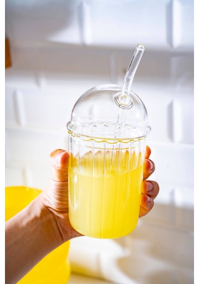 Lumis Pipetli Cam Bardak - 400 Ml Şeffaf