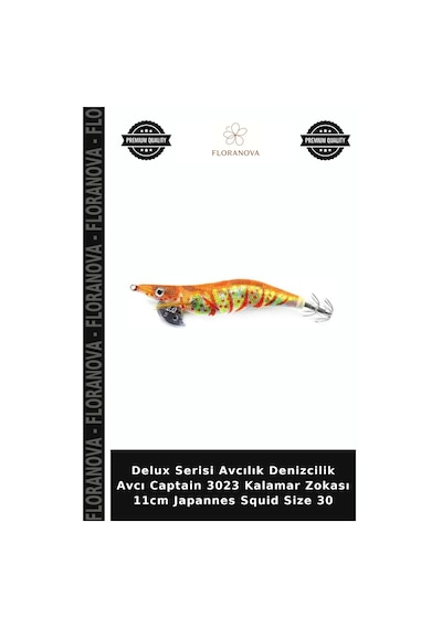 Delux Serisi Avcılık Denizcilik Avcı Captain 3023 Kalamar Zokası 11cm Japannes Squid Size 30