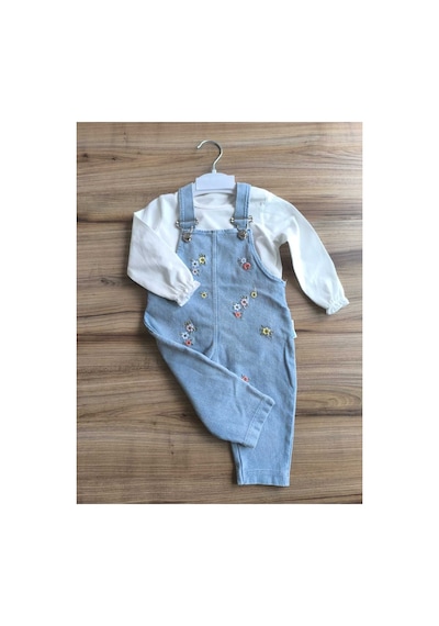 Baby Buu Laura Baby Kız Bebek/çocuk Çiçekli Salopet Tulum Mavi Mavi