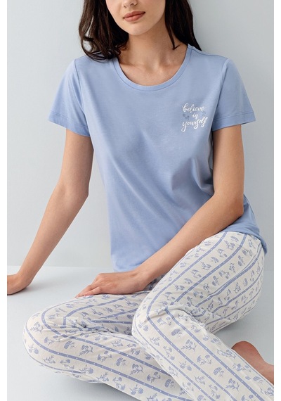 Arnetta Kadın Mavi Pijama Takım Mavi
