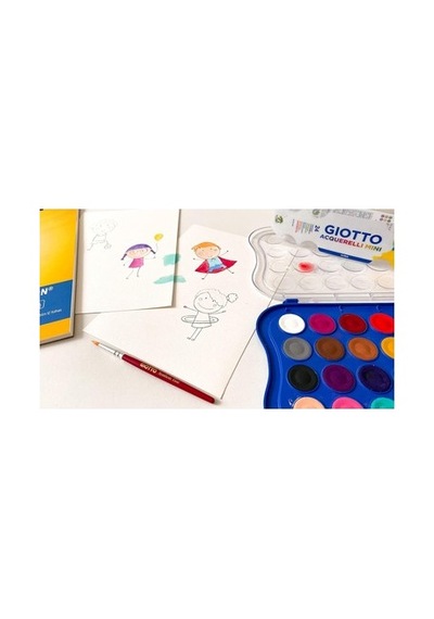 36 Renkli Sulu Boya, 23mm, Kullanışlı Plastik Kutu 0