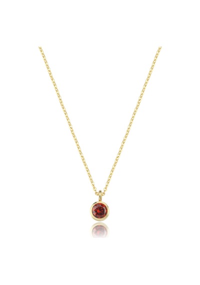 Oğlak Burcu Garnet Kolye Sarı
