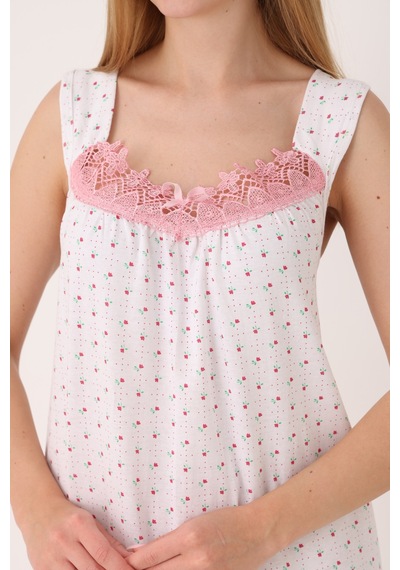Yasar Underwear Kadın Dantelli Geniş Askılı Desenli Uzun Gecelik Pembe Pembe Yasar Underwear Kadın Dantelli Geniş Askılı Desenli Uzun Gecelik Pembe Pembe