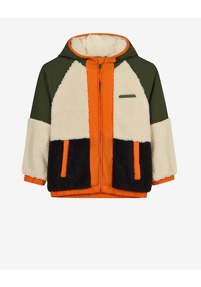 Skechers B Outdoor Fleece Full Zip Sherpa Büyük Erkek Çocuk Haki Mont Sk2620141-1629