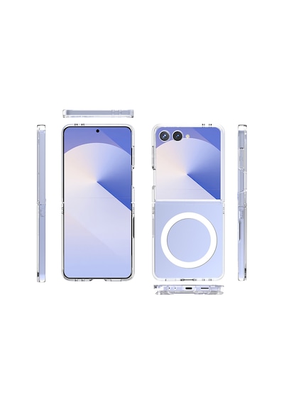 Galaxy Uyumlu Z Flip 7 Kılıf Kamera Korumalı M-safe Sert Pc Porto Kılıf Şeffaf