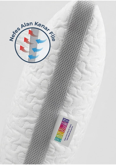 4 Adet Klimalı Silikon Yastık - Daycool Serisi - 4 X 800 Gram Klimalı Kapitone Silikon Yastık Beyaz